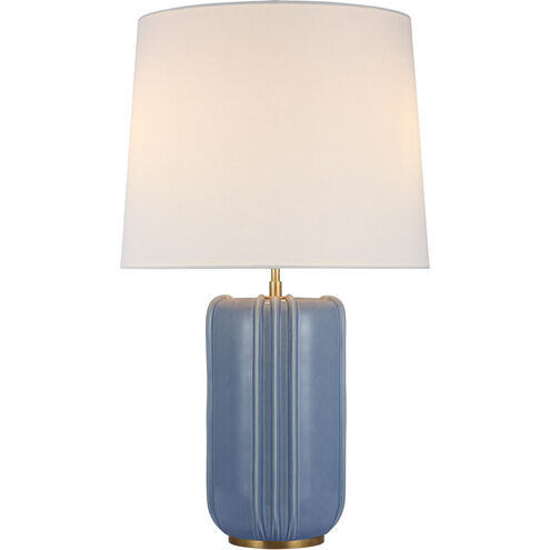 Thomas O'Brien Minx 31.25 inch 15 watt Polar Blue Crackle Table Lamp Portable Light, Large