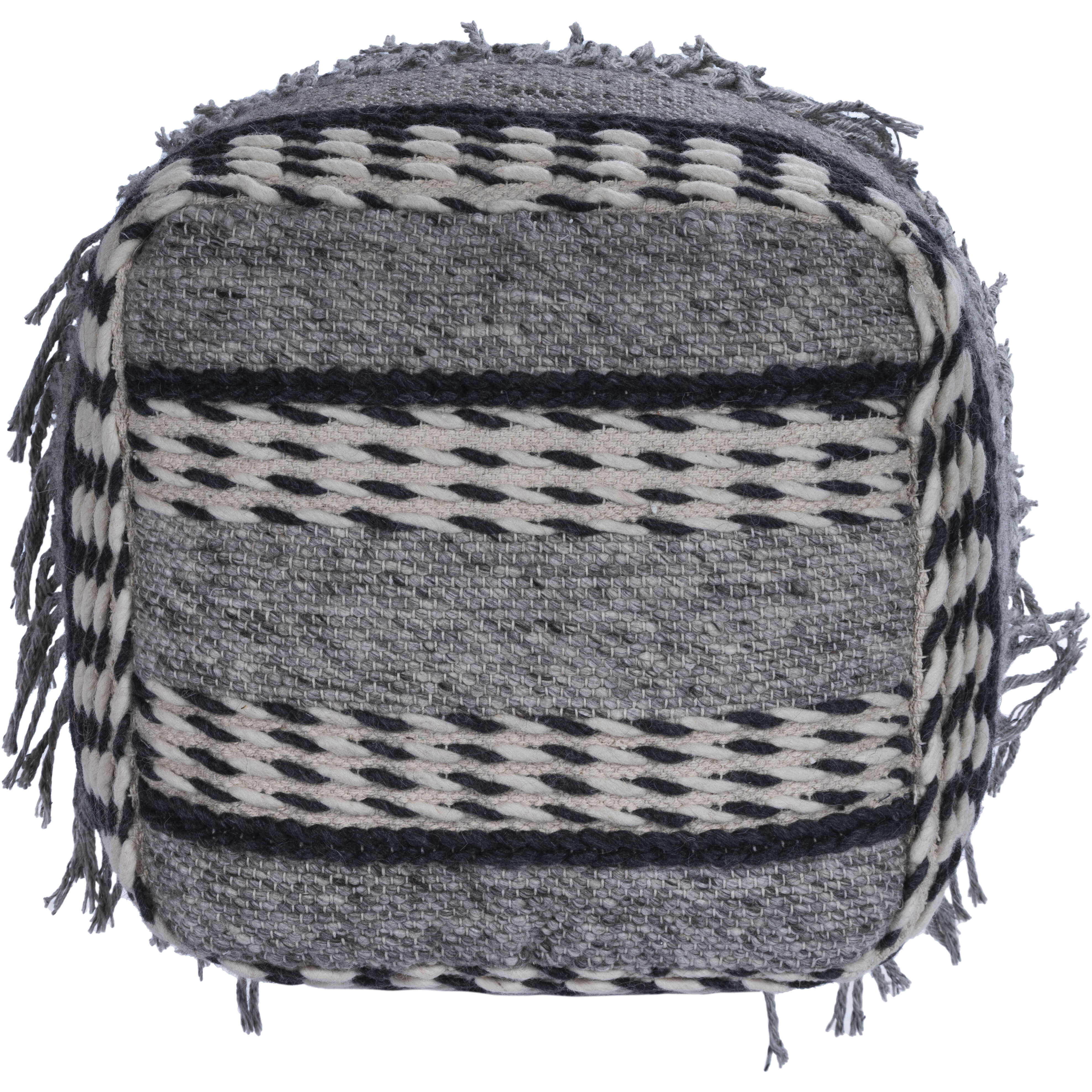 Brynn Square Gray Ottoman or Stool