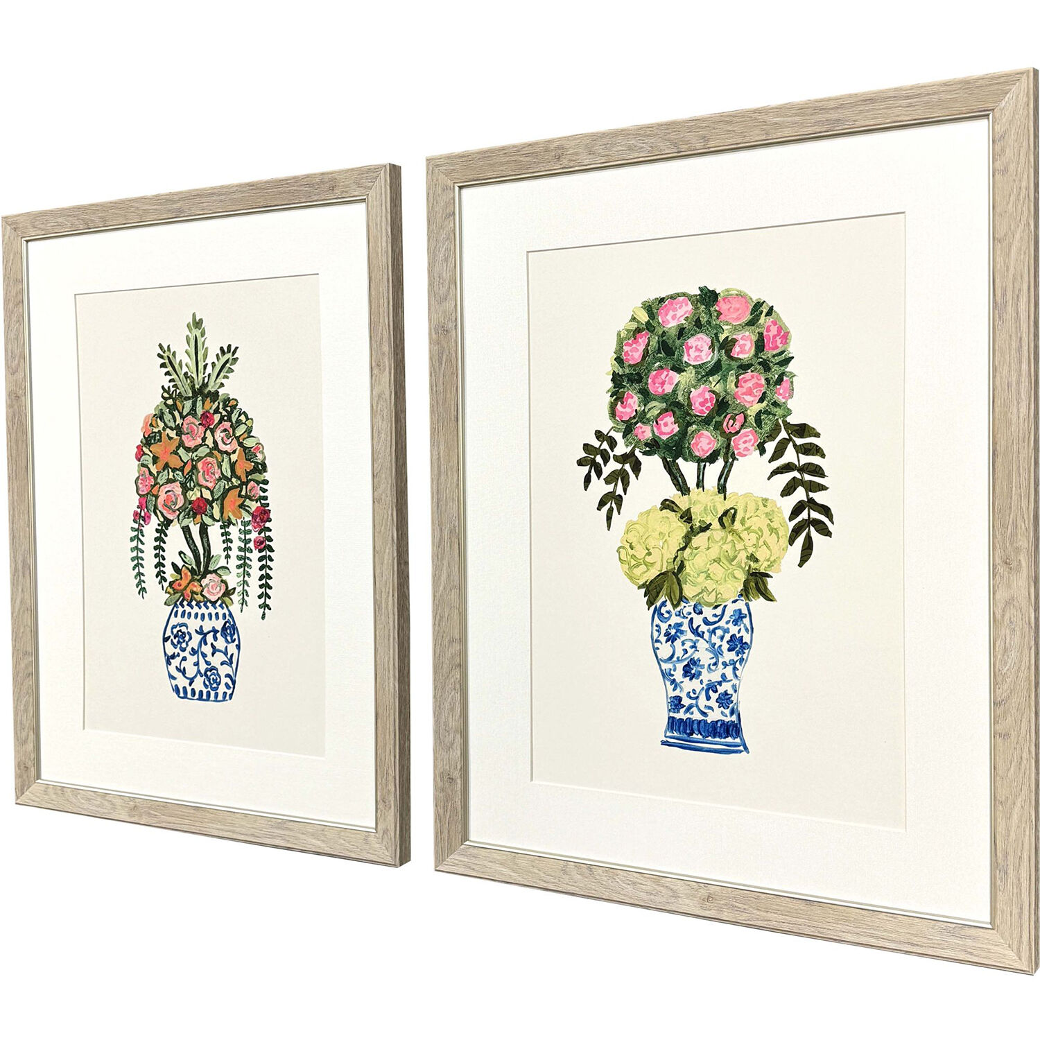 Imaginary Topiary Blue and Green and Pink and Yellow Framed Art, Propac