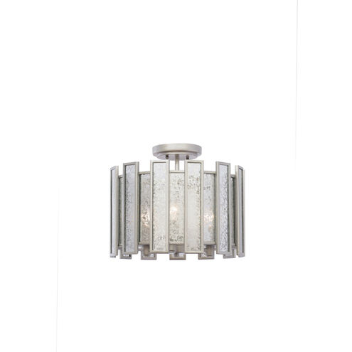 Palisade 3 Light 15 inch Tarnished Silver Semi Flush Mount Ceiling Light