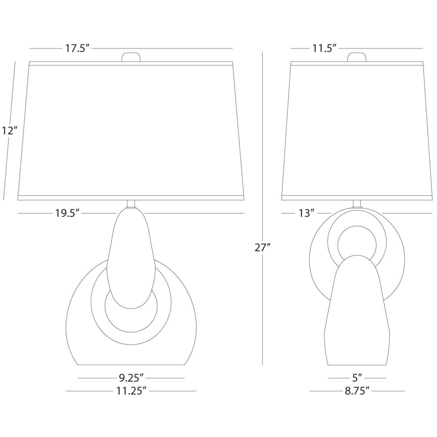 Fusion 27 inch 150 watt Sugar Plum with Polished Nickel Table Lamp Portable Light