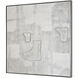 Whiten I White with Gray and Champagne Silver Framed Wall Art