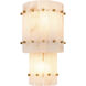 Blason 2 Light 9.45 inch Alabaster and Antique Brass Wall Lamp Wall Light