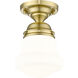 Vaughn 1 Light 6 inch Luxe Gold Flush Mount Ceiling Light