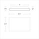 Tablet LED 5.5 inch White Outdoor Wall Light