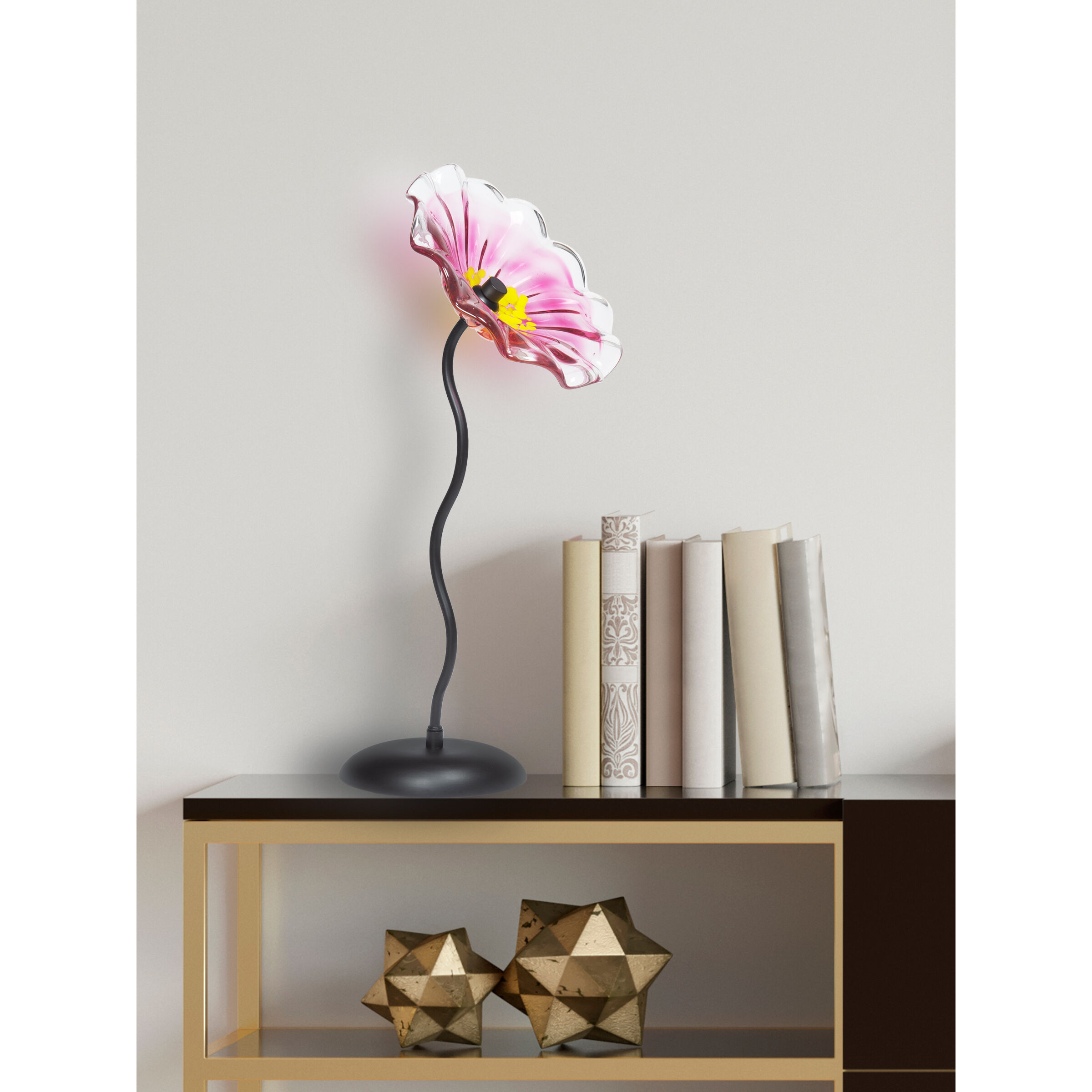 Fiore Pink Art Glass Sculpture