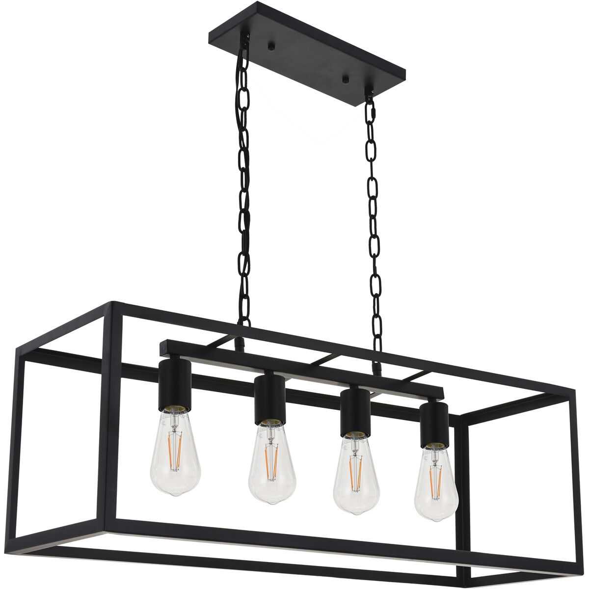 Resolute 4 Light 9.4 inch Black Pendant Ceiling Light