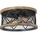 Bremerton LED 13 inch Oil Rubbed Bronze and Burnished Teak Flush Mount Ceiling Light