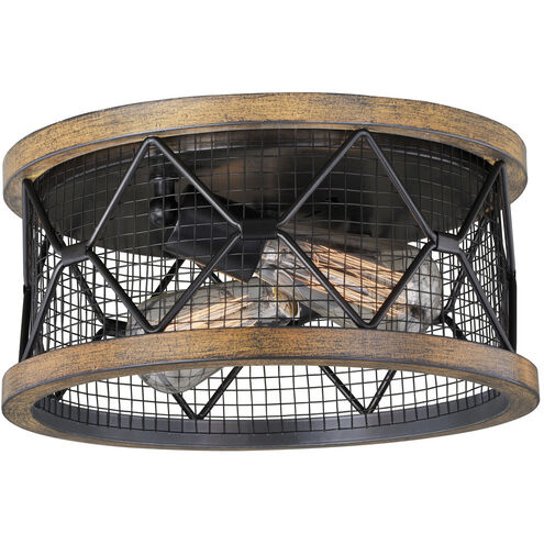 Bremerton LED 13 inch Oil Rubbed Bronze and Burnished Teak Flush Mount Ceiling Light