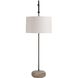 Calder 79.5 inch 100 watt English Bronze and Travertine Floor Lamp Portable Light