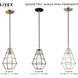 Geometric 1 Light 8 inch Brushed Nickel Mini Pendant Ceiling Light