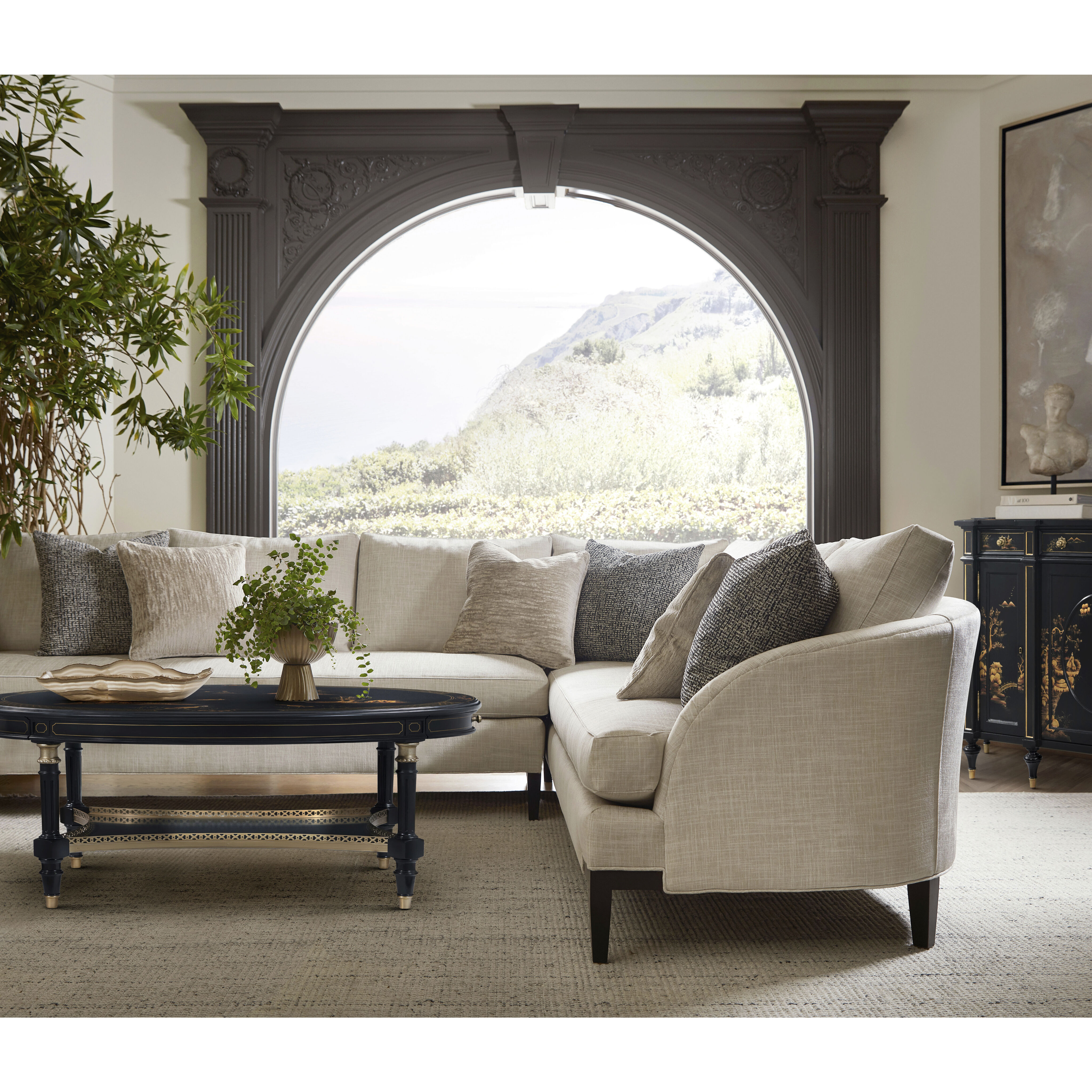 Brushwork 42 X 32 inch Cocktail Table, Wooden