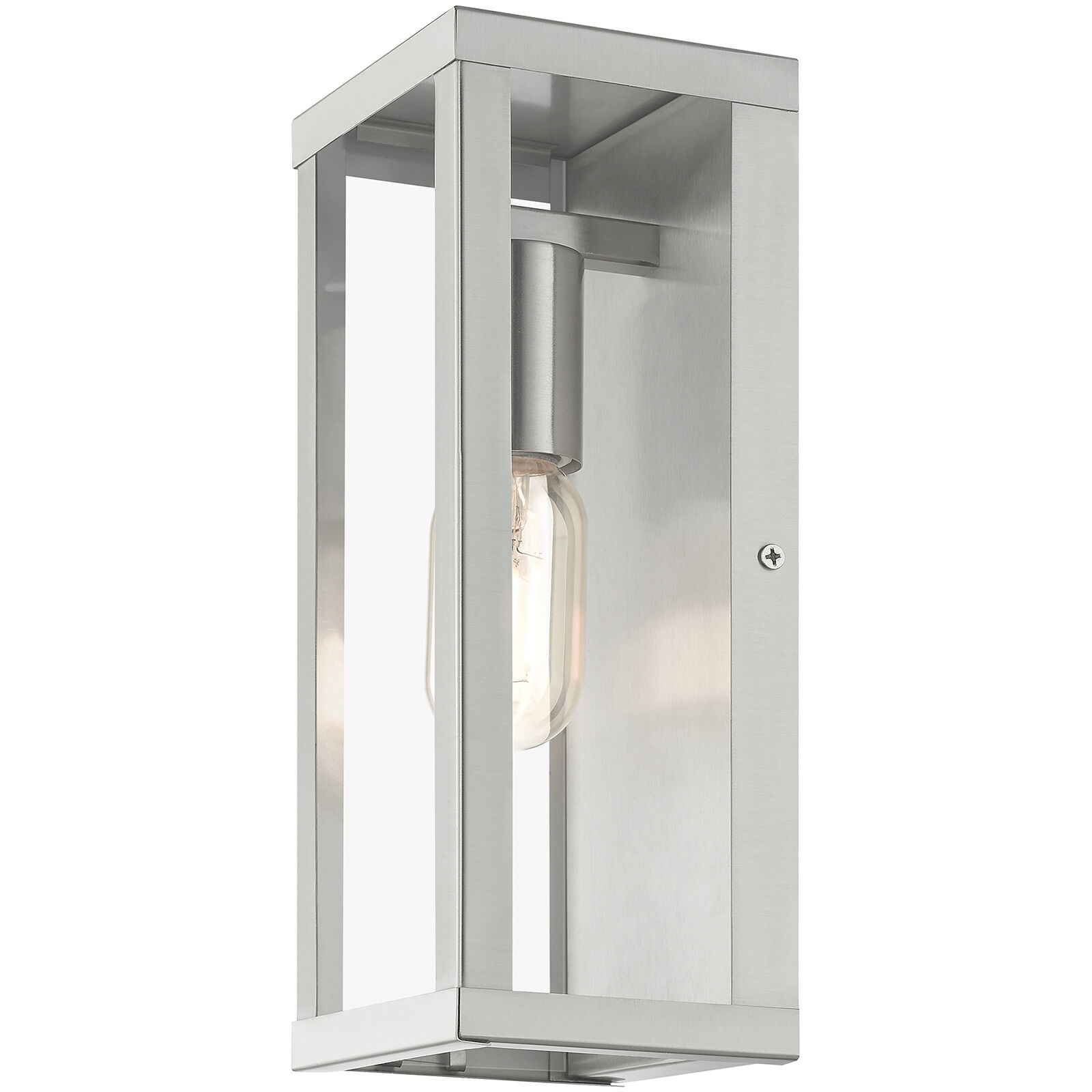 Gaffney 1 Light 11 inch Brushed Nickel Outdoor Wall Lantern, Medium
