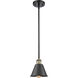 Ballston Smithfield 1 Light 7 inch Black Antique Brass Pendant Ceiling Light, Ballston