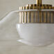 Eros 22 inch Brushed Brass Pendant Ceiling Light