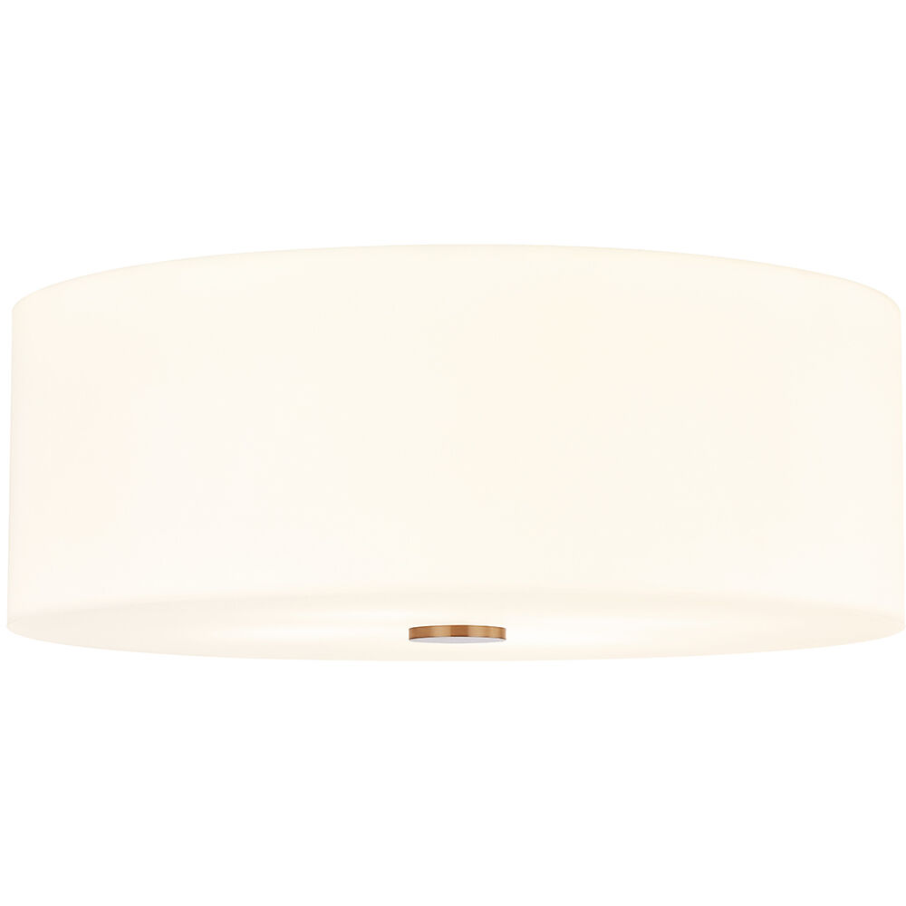 Acryluxe Collection - Classic Family 4 Light 18 inch Brushed Brass Flush-Mount Ceiling Light in 18" D x 18" W x 6.75" H, EVOLV