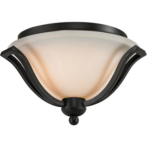 Lagoon 2 Light 15 inch Matte Black Flush Mount Ceiling Light
