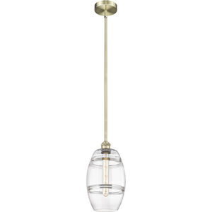 Edison Vaz 1 Light 8 inch Antique Brass Stem Hung Mini Pendant Ceiling Light