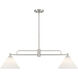 Transitional 2 Light 10 inch Brushed Nickel Chandelier Ceiling Light
