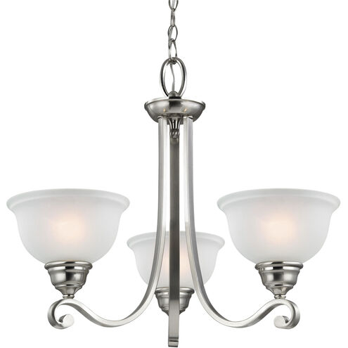 Hamilton 3 Light 25 inch Brushed Nickel Chandelier Ceiling Light