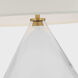 Paloma Contreras Vosges 33 inch 15.00 watt Clear Glass and Hand-Rubbed Antique Brass Table Lamp Portable Light, Large