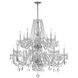 Traditional Crystal 16 Light 37 inch Polished Chrome Chandelier Ceiling Light in Clear Swarovski Strass