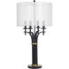 Bellamy 34 inch 15 watt Corcy Gold and Black and White Table Lamp Portable Light