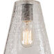 Grand Central 1 Light 7.5 inch Pewter Pendant Ceiling Light in Crackled Mouth Blown, Satin Nickel