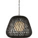 Osbert 1 Light 21.75 inch Satin Black Pendant Ceiling Light