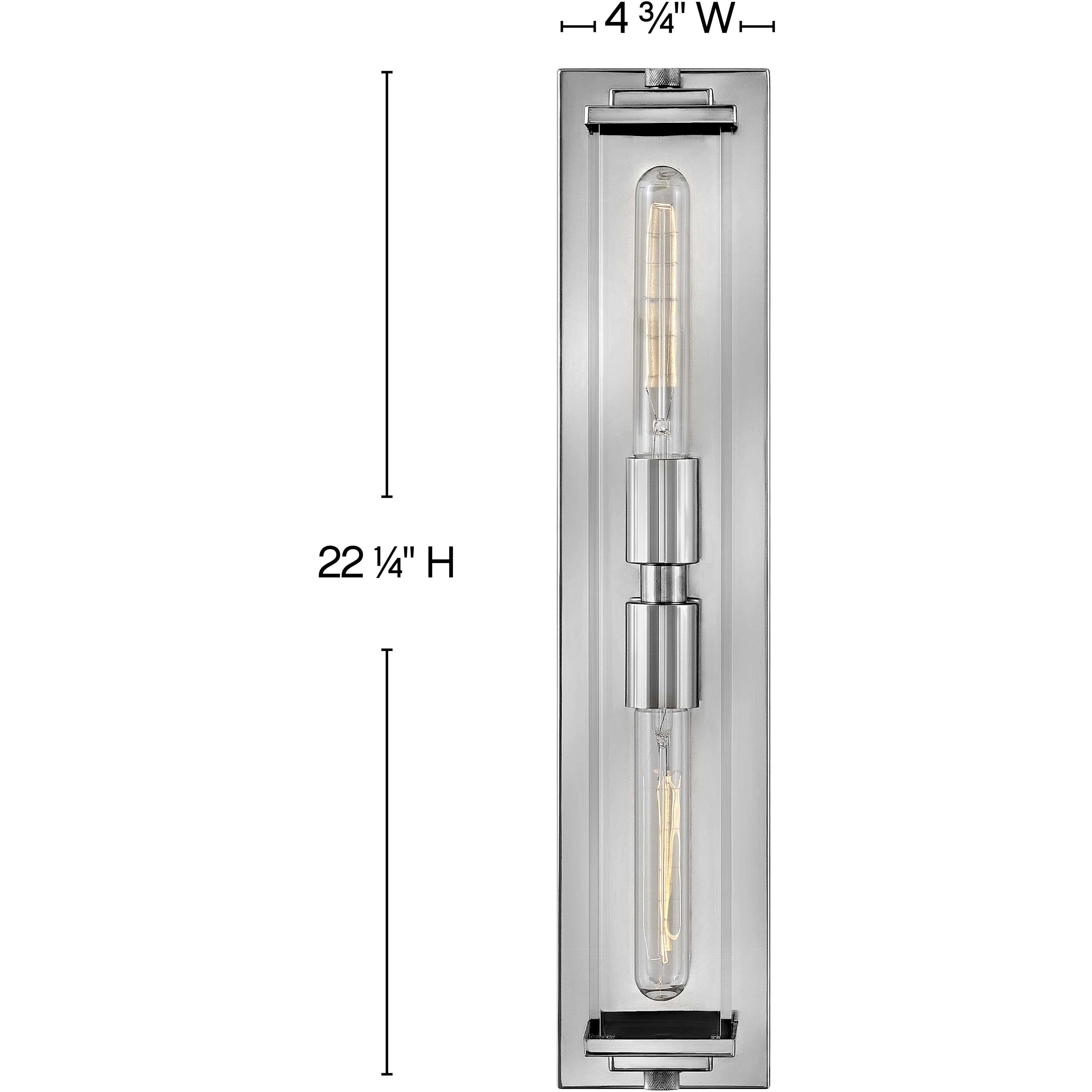 Henri 2 Light 4.75 inch Polished Nickel Vanity Light Wall Light