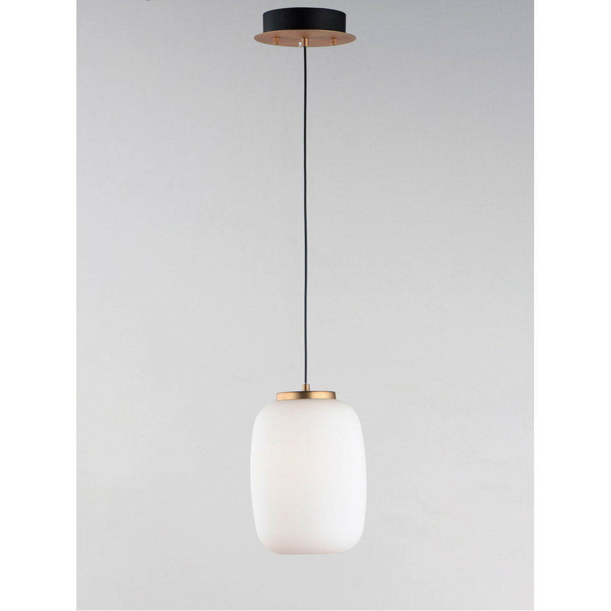 Soji LED 7 inch Black and Gold Single Pendant Ceiling Light