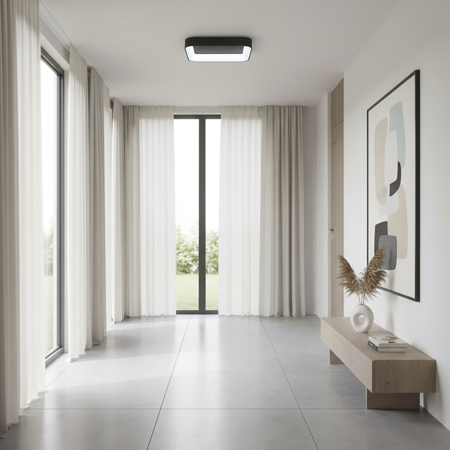 Lazio LED 17.75 inch Black Flush Mount Ceiling Light