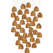 Beehive 36 Light 37 inch Natural Rattan and Silver Multi-Drop Pendant Ceiling Light