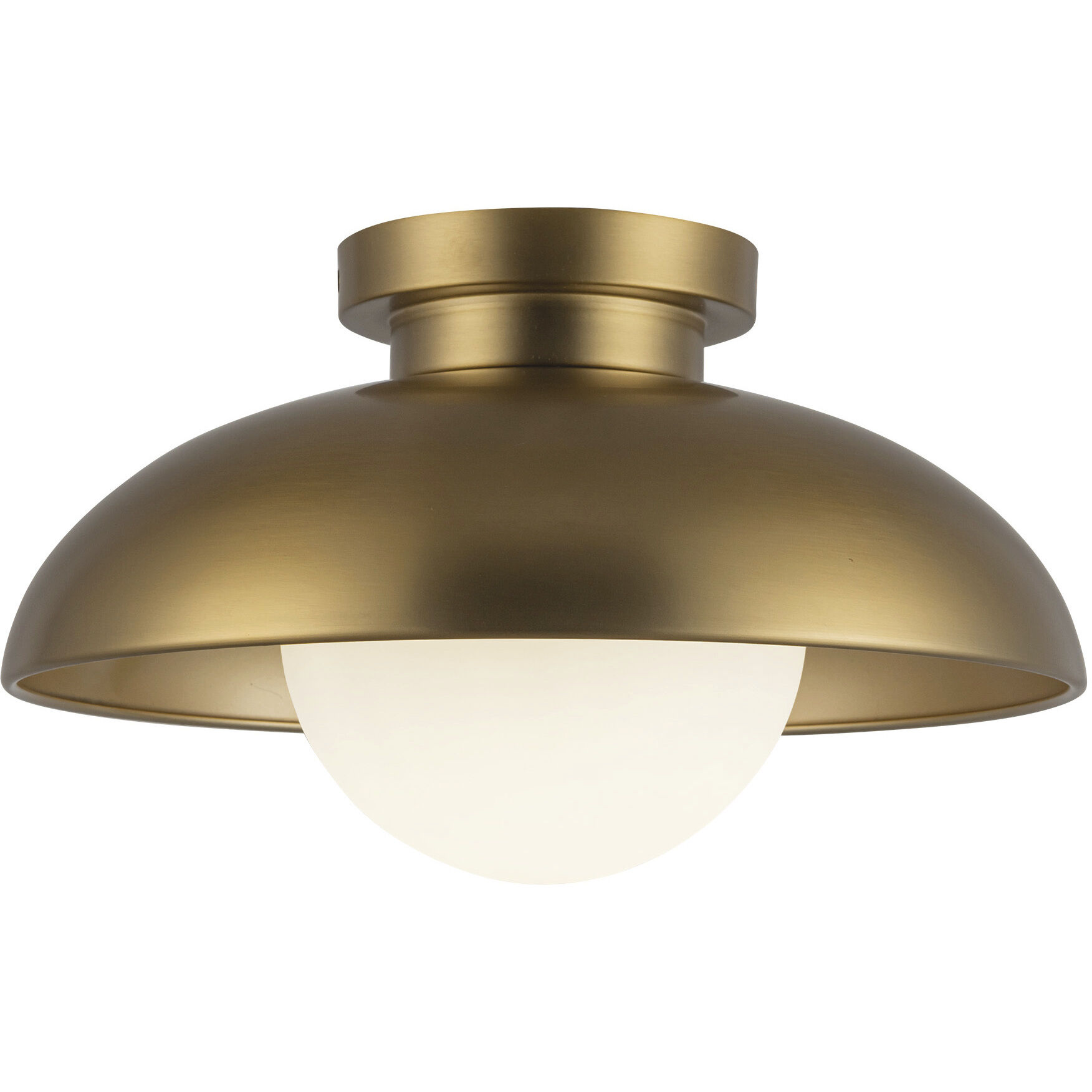Alora Mood Rubio 1 Light 10.88 inch Aged Gold/Opal Matte Glass Flush Mount Ceiling Light