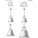 Trapezoid 3 Light 24 inch Black with White Pendant Ceiling Light