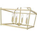 Nellita 4 Light 16 inch Vintage Brass Indoor Pendant Ceiling Light