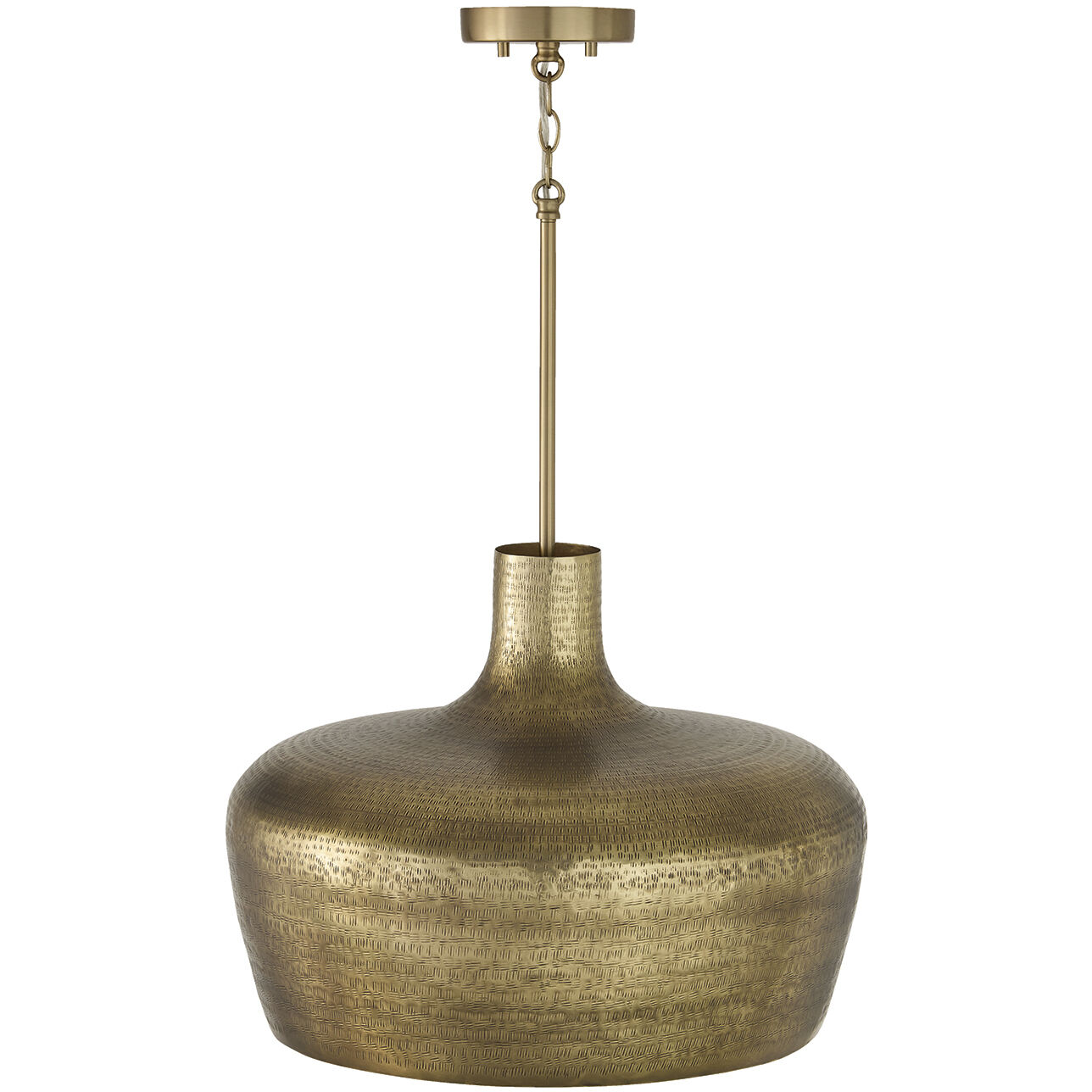 Myriah 1 Light 19.5 inch Tibetan Hammered Brass Pendant Ceiling Light