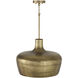 Myriah 1 Light 19.5 inch Tibetan Hammered Brass Pendant Ceiling Light