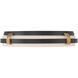Arclume LED 14.75 inch Dark Matte Black and Legacy Brass Flush Mount Ceiling Light