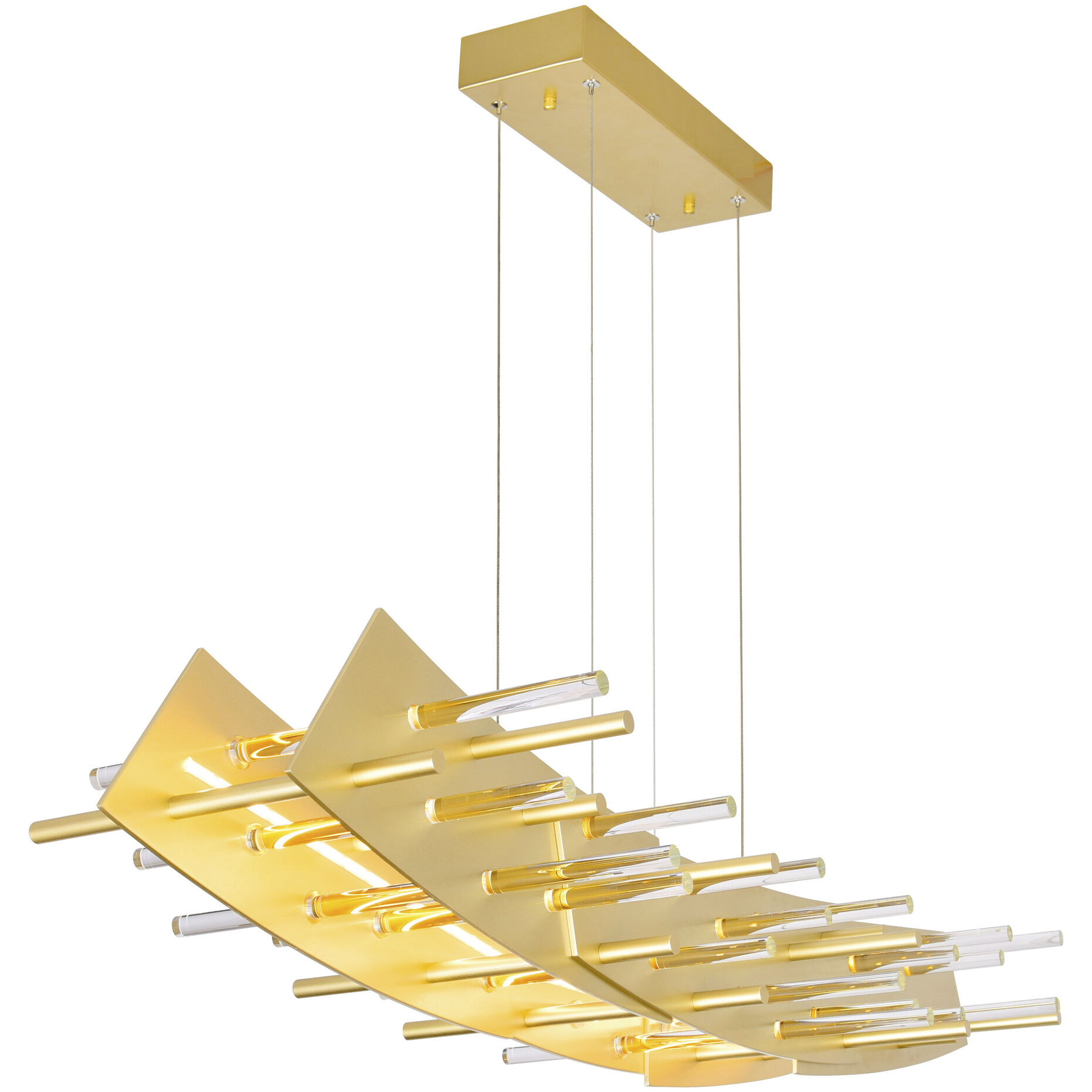 Gondola LED 40 inch Satin Gold Island/Pool Table Light Ceiling Light