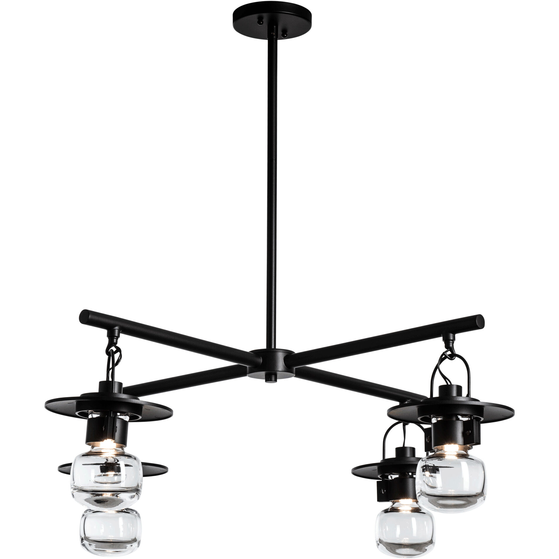 Mason 4 Light 33.9 inch Coastal Black Outdoor Pendant
