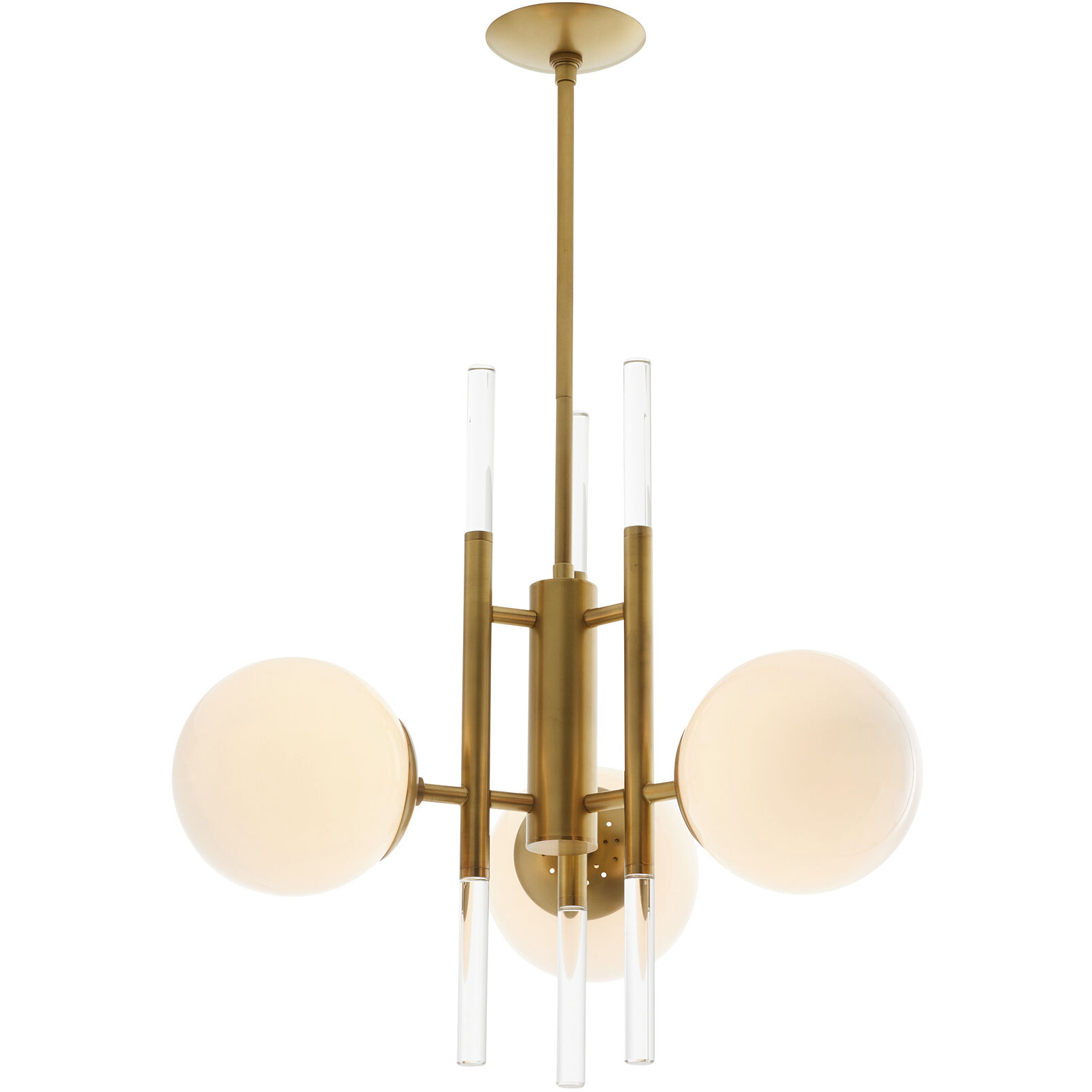 Oberon 3 Light 25 inch Antique Brass Pendant Ceiling Light
