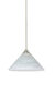 Kona LED Satin Nickel Pendant Ceiling Light in Marble Glass 