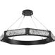 Glacier LED 48.2 inch Matte Black Chandelier Ceiling Light, Single Tier