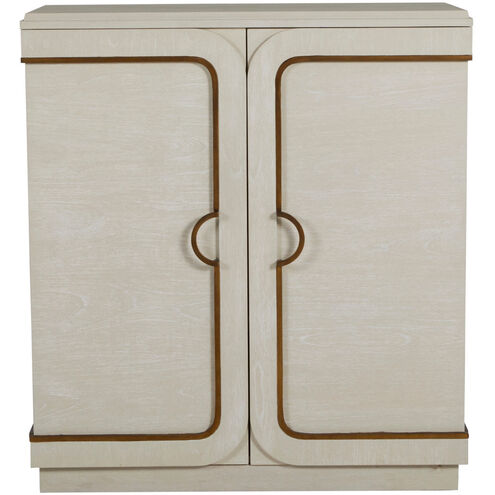 Churst Cerused White / Antique Brass Cabinet