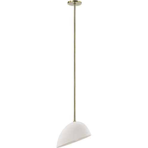 Corio 1 Light 11.75 inch Glossy Off-White Chandelier Ceiling Light
