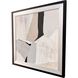 Gray Abstract White and Black and Gray and Neutral Framed Art, Propac