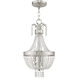 Valentina 3 Light 10 inch Brushed Nickel Pendant Ceiling Light