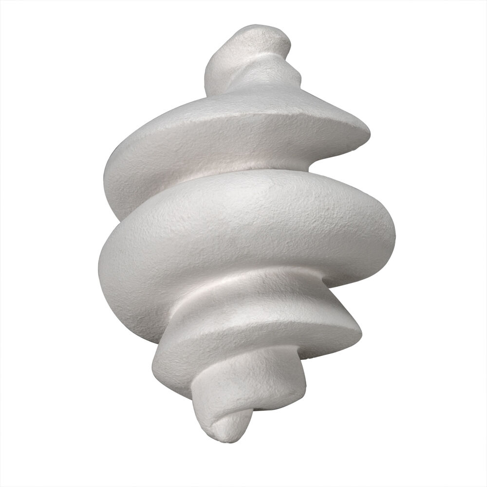 Spiral White Fiber Cement Decor Accessory