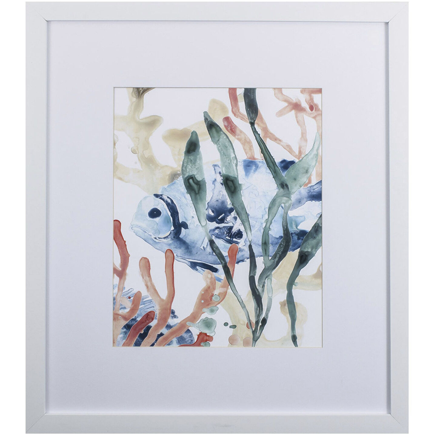 In the Kelp Blue and Green and Red Framed Art, Propac